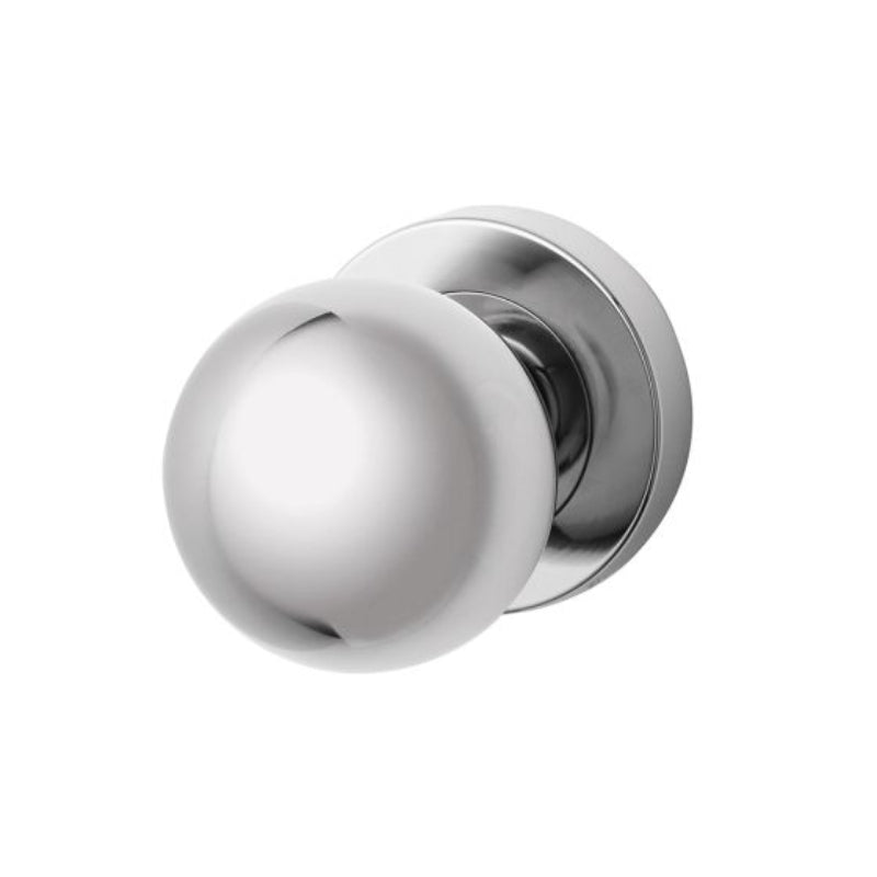 Lockwood Symphony 20 Knob On Round Rose Full Set Chrome Plate 1220/1221/20CP - primehardware