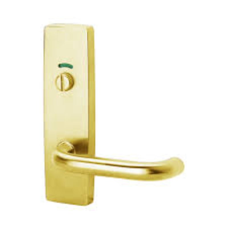 Lockwood 1814 Square End Plate With Privacy Indicator Emergency Turn & 70 Lever Satin Brass Unlacquered 1814/70SBU - primehardware