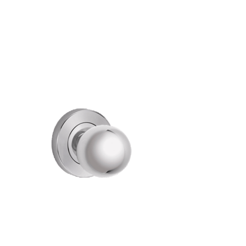 Lockwood Symphony 20 Knob On Round Rose Full Set Satin Chrome 1220/1221/20SC - primehardware