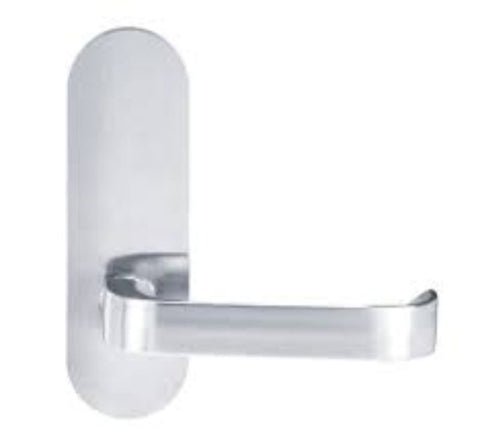 Lockwood 2809 Round End Plate With 74 Fixed Lever Satin Chrome 2809/74SC - primehardware