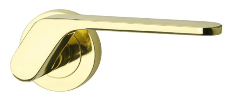 Lockwood Symphony 41 Lever On Round Rose Full Set LH Polished Brass 1220/1221/41LPB - primehardware