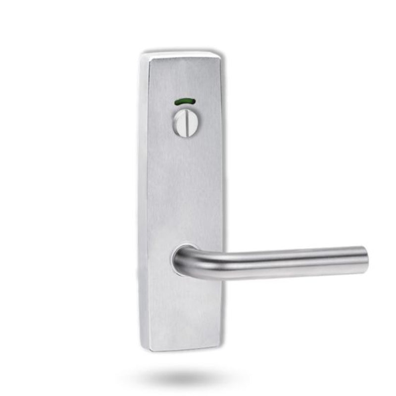 Lockwood 1814 Square End Plate With Privacy Indicator Emergency Turn & 97 Lever Satin Chrome 1814/97SC - primehardware