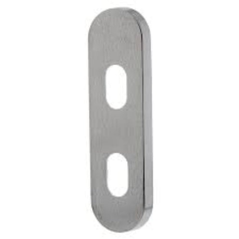 Lockwood 2810 Round End Plate With Two Cylinder Holes Satin Chrome 2810SC - primehardware
