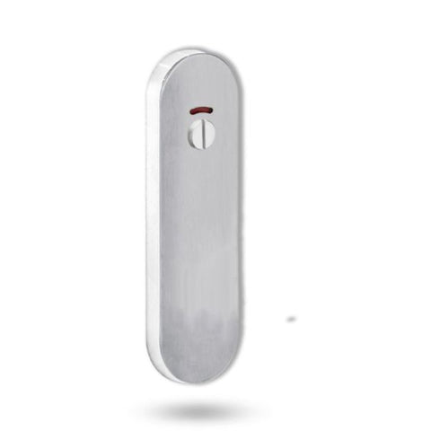 Lockwood 2813 Round End Plate With Privacy Indicator Emergency Turn Satin Chrome 2813SC - primehardware