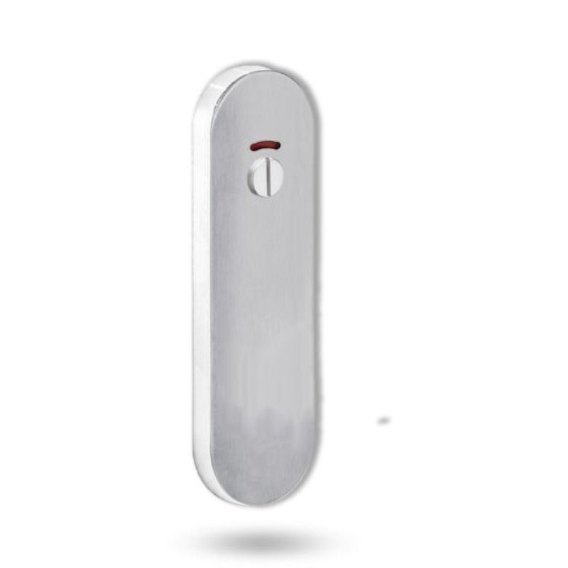 Lockwood 2813 Round End Plate With Privacy Indicator Emergency Turn Satin Chrome 2813SC - primehardware