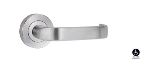 Lockwood Symphony 74 Lever On Round Rose Full Set Satin Chrome 1220/1221/74SC - primehardware