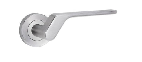 Lockwood Symphony 41 Lever On Round Rose Full Set Left - Hand Satin Chrome 1220/1221/41LSC - primehardware