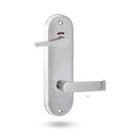 Lockwood 2941 Interior Round End Plate With Privacy Indicator Disabled Turn & 180 Lever Satin Chrome 2941/180SC - primehardware