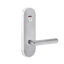Lockwood 2814 Round End Plate With Privacy Indicator Emergency Turn & 104 Lever Satin Chrome 2814/104SC - primehardware
