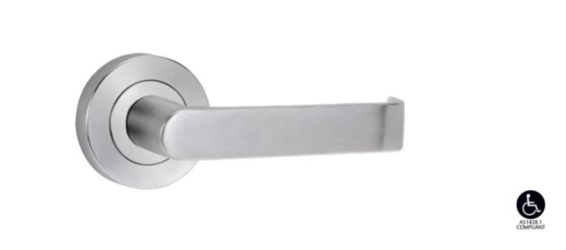 Lockwood Symphony 59 Lever On Round Rose Full Set Satin Chrome 1220/1221/59SC - primehardware