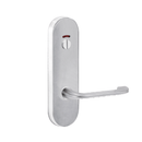 Lockwood 2814 Round End Plate With Privacy Indicator Emergency Turn & 115 Lever Satin Chrome 2814/115SC - primehardware