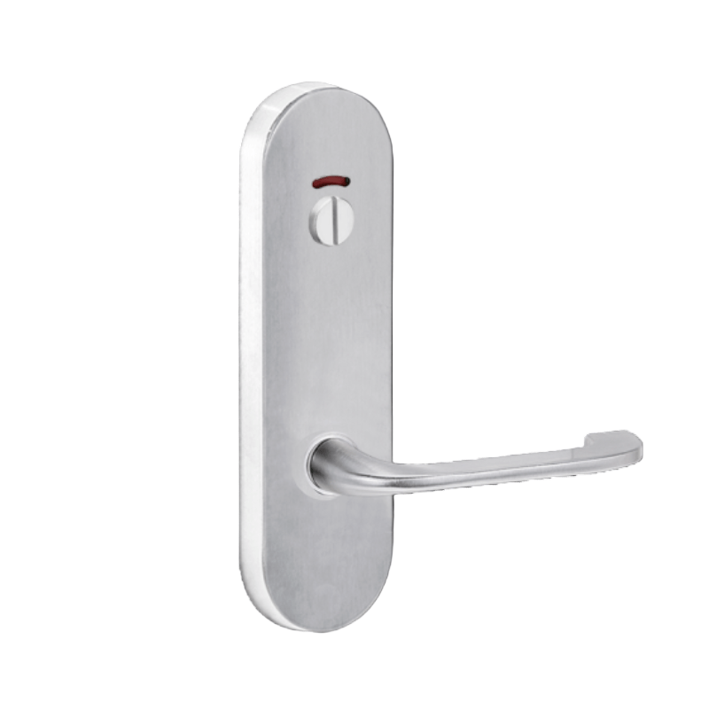 Lockwood 2814 Round End Plate With Privacy Indicator Emergency Turn & 115 Lever Satin Chrome 2814/115SC - primehardware