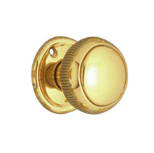 Superior Brass Milled Edge Knob 52mm Polished Brass 52mm Dia Knob / 51mm Back Plate (Pair)