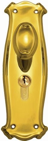 Superior Brass Knob Lock CC 47.6mm Polished Brass 190x60mm (Pair)