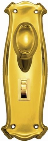 Superior Brass Knob Lock Privacy Polished Brass 190x60mm (Pair)