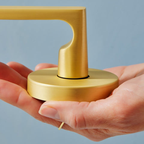 Gainsborough Avant Quick Fix Rivera Passage Lever Set with Latch Satin Brass