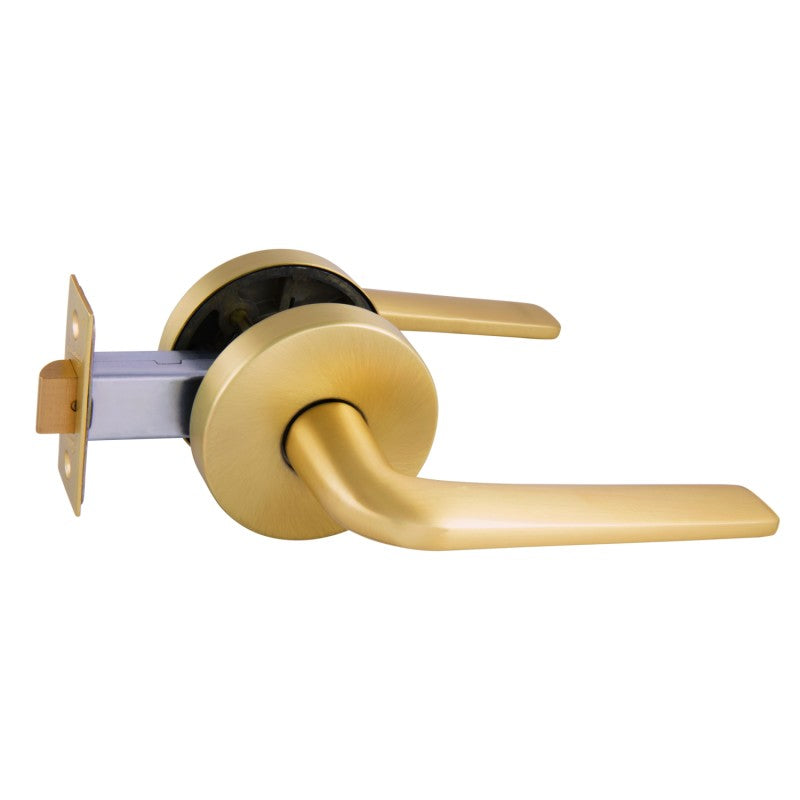 Gainsborough Avant Quick Fix Sierra Passage Lever Set with Latch Satin Brass