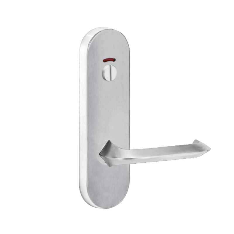 Lockwood 2814 Round End Plate With Privacy Indicator Emergency Turn & 116 Lever Satin Chrome 2814/116SC - primehardware