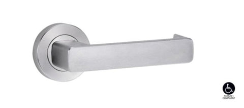 Lockwood Symphony 76 Lever On Round Rose Full Set Satin Chrome 1220/1221/76SC - primehardware