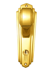 Superior Brass Knob Lock - C/c 85mm Polished Brass 203x63mm (Pair)