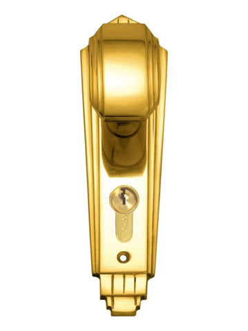 Superior Brass Knob Lock (CC 47.6mm) PB 184x53mm ONLY LEVER SET - primehardware