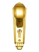 Superior Brass Knob Lock (CC 47.6mm) PB 184x53mm ONLY LEVER SET - primehardware