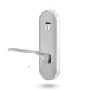 Lockwood 2814 Round End Plate With Privacy Indicator Emergency Turn & 122 LH Lever Polyester Powdercoat 2814/122LPC - primehardware
