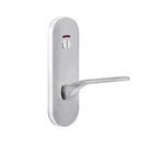 Lockwood 2814 Round End Plate With Privacy Indicator Emergency Turn & 122 LH Lever Satin Chrome 2814/122LSC - primehardware