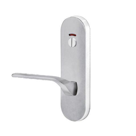 Lockwood 2814 Round End Plate With Privacy Indicator Emergency Turn & 122 RH Lever Satin Chrome 2814/122RSC - primehardware