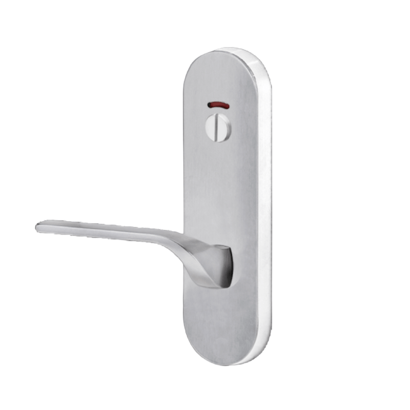 Lockwood 2814 Round End Plate With Privacy Indicator Emergency Turn & 122 RH Lever Satin Chrome 2814/122RSC - primehardware