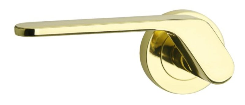 Lockwood Symphony 41 Lever On Round Rose Full Set RH Polished Brass  1220/1221/41RPB
