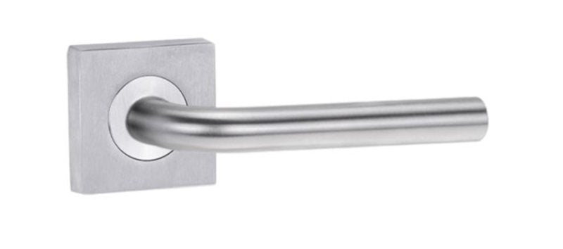 Lockwood Symphony 97 Lever On Square Rose Full Set Satin Chrome 1420/1421/97SC - primehardware
