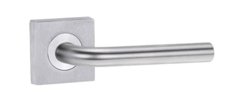 Lockwood Symphony 97 Lever On Square Rose Full Set Satin Chrome 1420/1421/97SC - primehardware