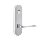 Lockwood 2814 Round End Plate With Privacy Indicator Emergency Turn & 124 Lever Satin Chrome 2814/124SC - primehardware
