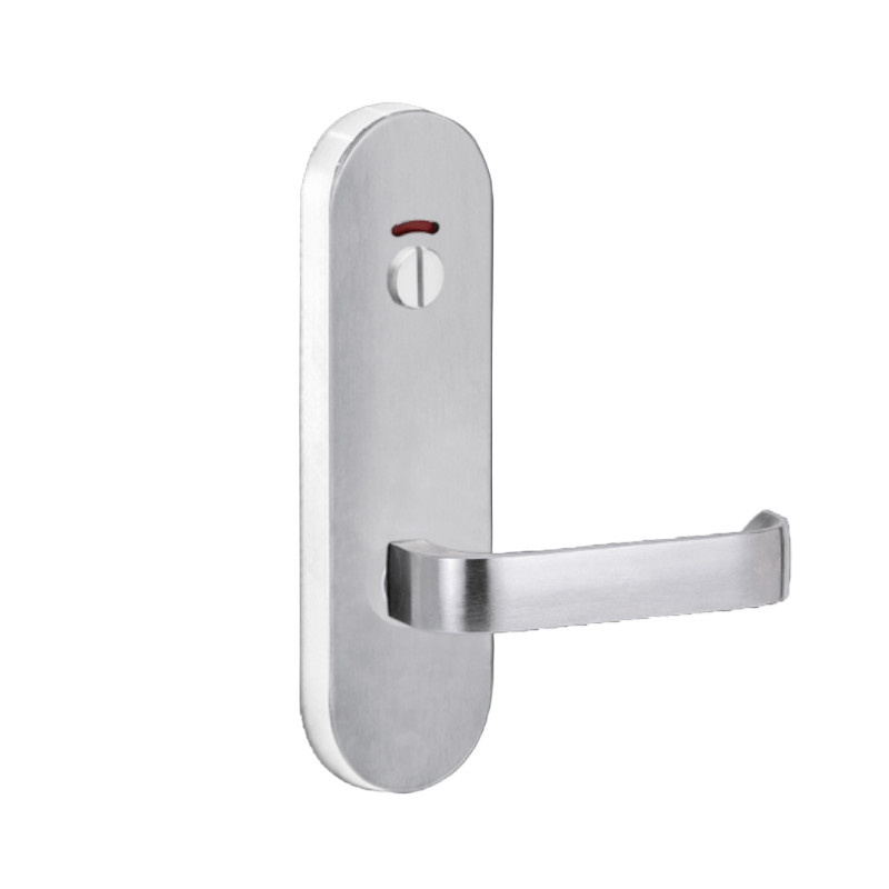 Lockwood 2814 Round End Plate With Privacy Indicator Emergency Turn & 131 Lever Satin Chrome 2814/131SC - primehardware