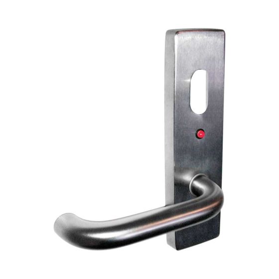 Lockwood 1820 Square End Plate with Cylinder Hole, LED Indicator & 70 Lever Double Satin Chrome Plate 1820/70DSC - primehardware