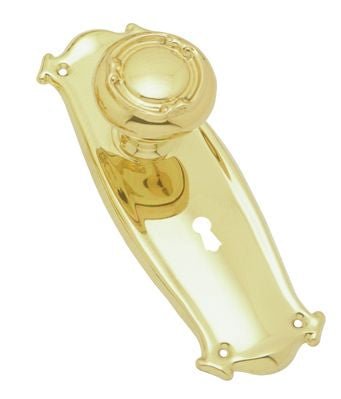 Superior Brass Scroll Knob Lock PB 200x68mm - primehardware