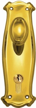 Superior Brass Knob Lock C/c 85mm Polished Brass 255x75mm (Pair)