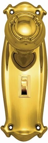 Superior Brass Scroll Knob Lock Privacy Polished Brass 255x75mm (Pair)