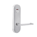 Lockwood 2814 Round End Plate With Privacy Indicator Emergency Turn & 132 Lever Satin Chrome 2814/132SC - primehardware