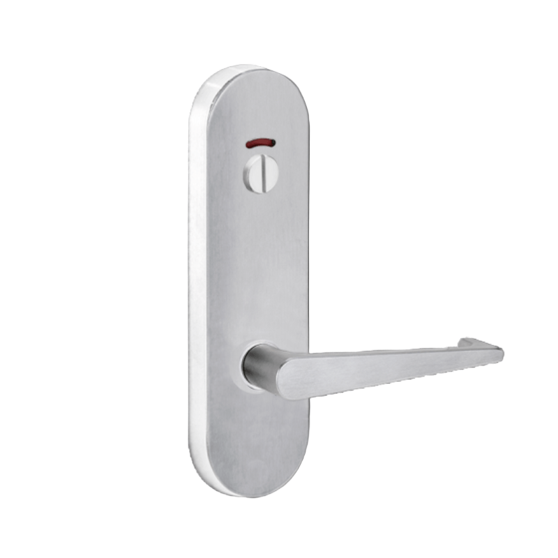Lockwood 2814 Round End Plate With Privacy Indicator Emergency Turn & 133 Lever Satin Chrome 2814/133SC - primehardware