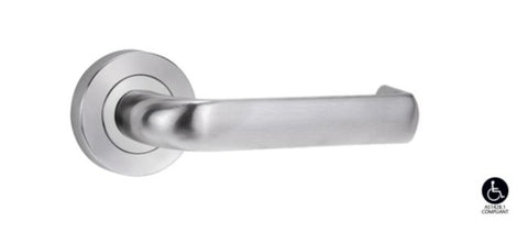Lockwood Symphony 77 Lever On Round Rose Full Set Satin Chrome 1220/1221/77SC - primehardware