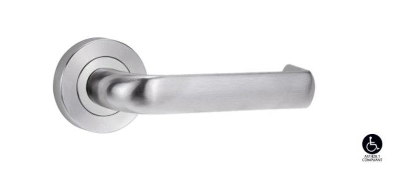 Lockwood Symphony 77 Lever On Round Rose Full Set Satin Chrome  1220/1221/77SC
