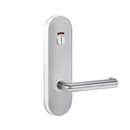 Lockwood 2814 Round End Plate With Privacy Indicator Emergency Turn & 144 Lever Satin Chrome 2814/144SC - primehardware