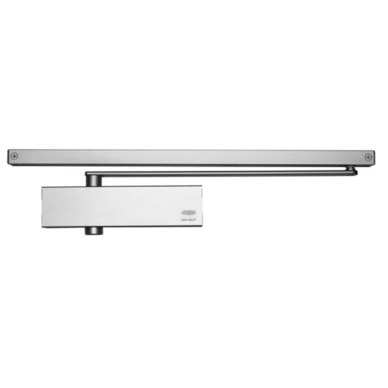 Lockwood 7726 Series Size 2-6 Slide Rail Door Closer Backcheck Delayed Action Silver  7726SRDASIL