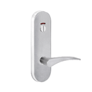 Lockwood 2814 Round End Plate With Privacy Indicator Emergency Turn & 153 LH Lever Satin Chrome 2814/153LSC - primehardware