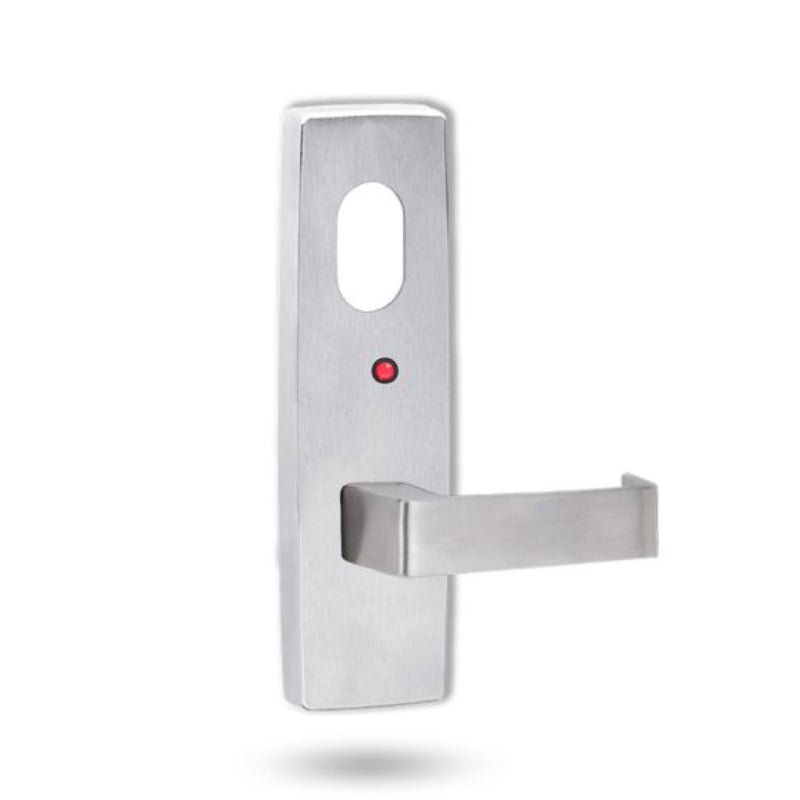 Lockwood 1820 Square End Plate with Cylinder Hole, LED Indicator & 90 Lever Satin Chrome 1820/90SC