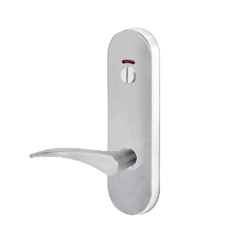 Lockwood 2814 Round End Plate With Privacy Indicator Emergency Turn & 153 RH Lever Satin Chrome 2814/153RSC - primehardware