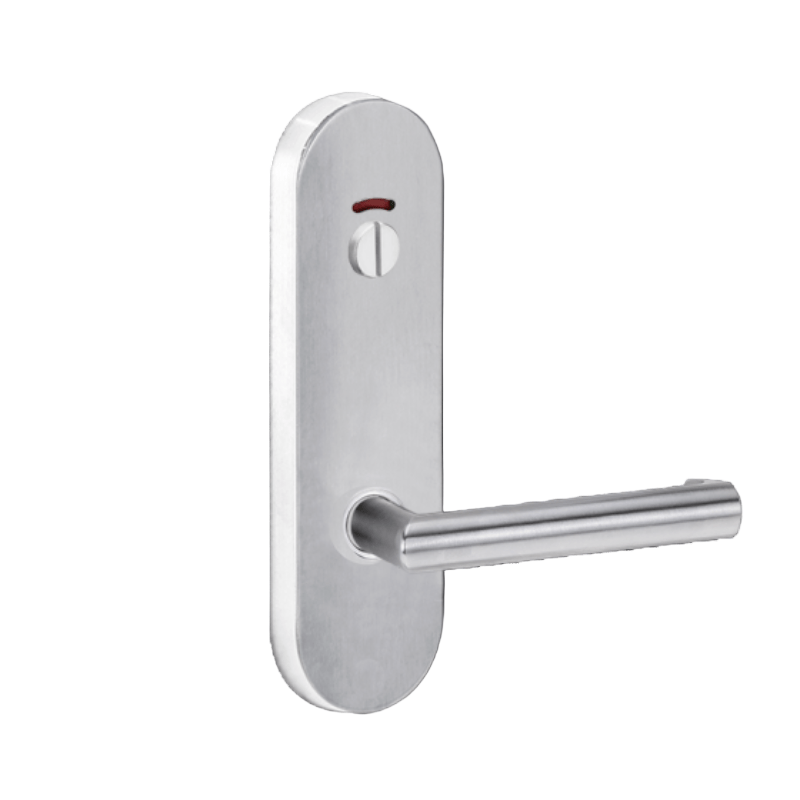 Lockwood 2814 Round End Plate With Privacy Indicator Emergency Turn & 155 Lever Satin Chrome 2814/155SC - primehardware