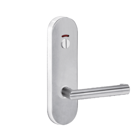 Lockwood 2814 Round End Plate With Privacy Indicator Emergency Turn & 155 Lever Satin Chrome 2814/155SC - primehardware